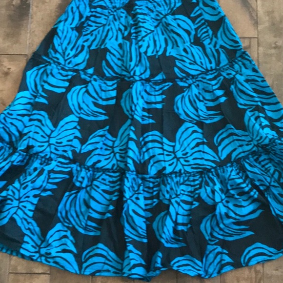 Printed Cotton Dress- Blue- Size S - Picture 2 of 5
